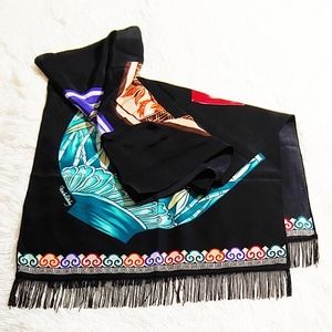 Diane Von Furstenberg Hand Painted Silk Scarf